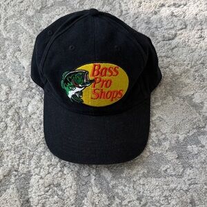 Bass Pro Shops Black Hat with Yellow Logo